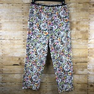 Talbots Floral Print Pants size 12